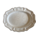Plat à godrons en terre vernissée Moustiers 18e