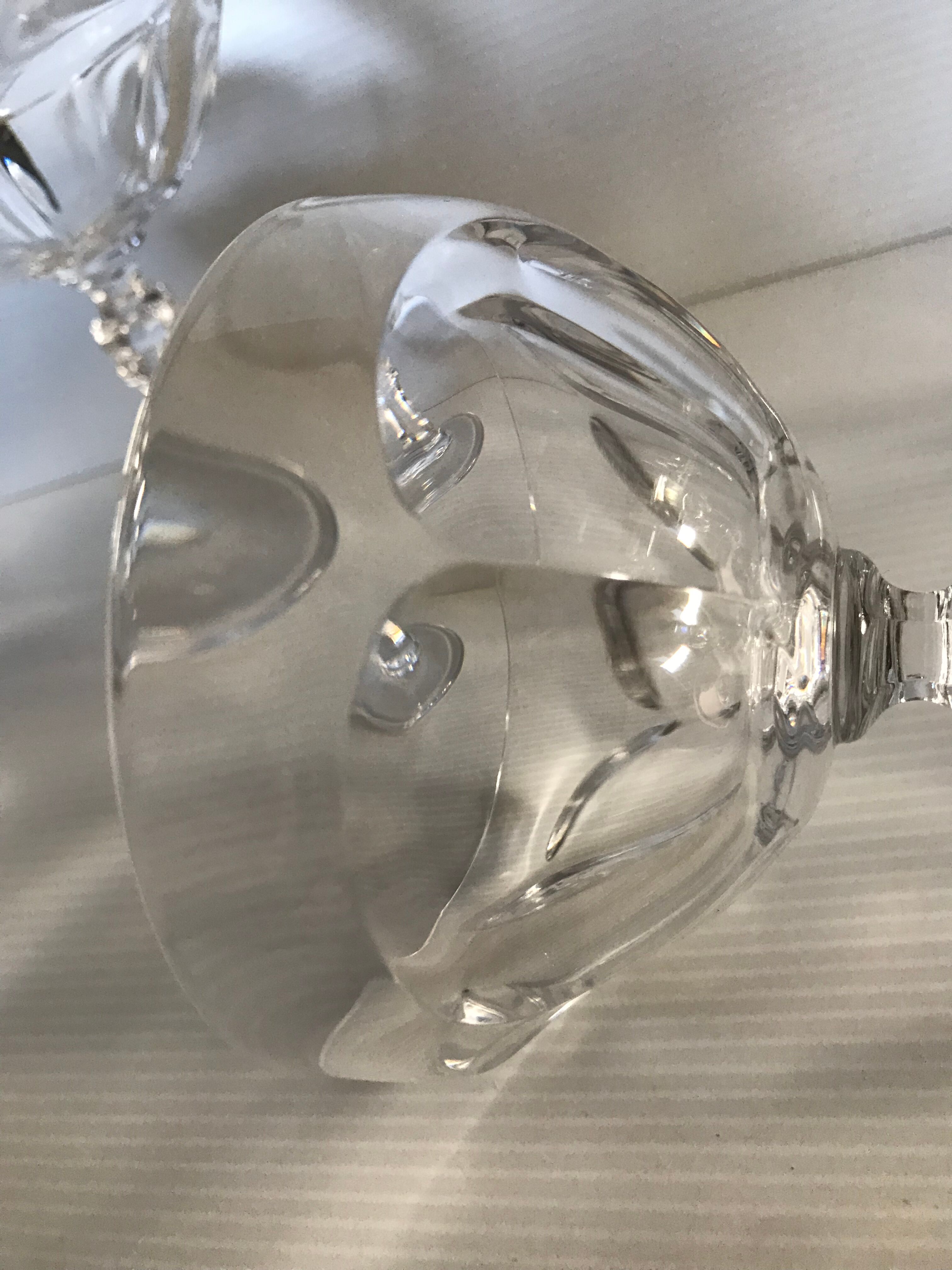 Crystal champagne glasses