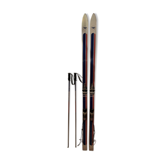 pair of vintage nightingale skis