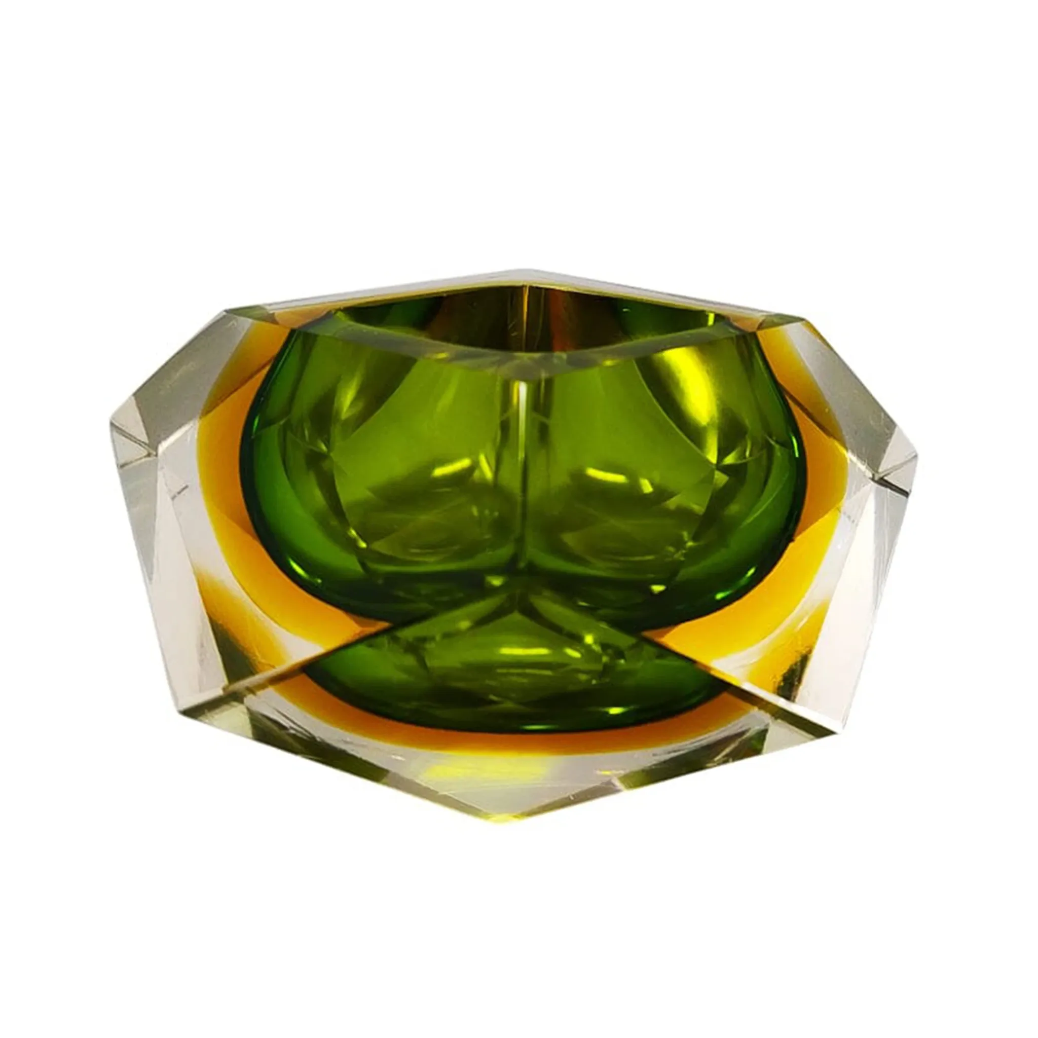 1960s Gorgeous green ashtray or catch-all by Flavio Poli for Seguso