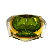 1960s Gorgeous green ashtray or catch-all by Flavio Poli for Seguso
