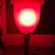 Brass bedside lamp Tulip lampshade