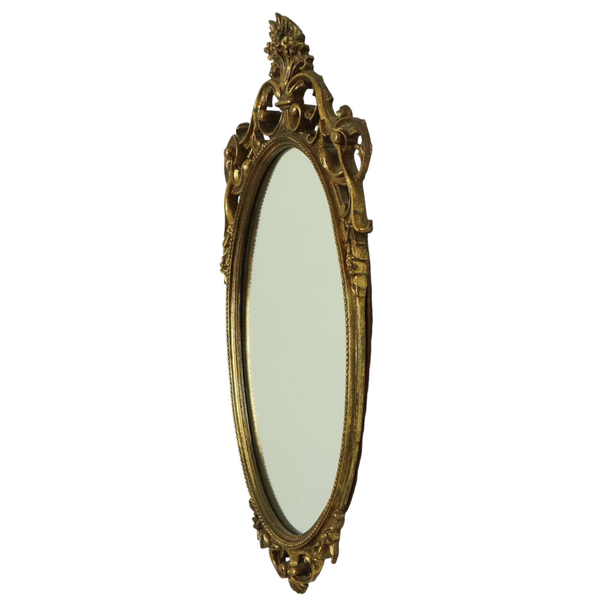 Classic French Rococo Baroque Style Mirror Gold Resin 70cm