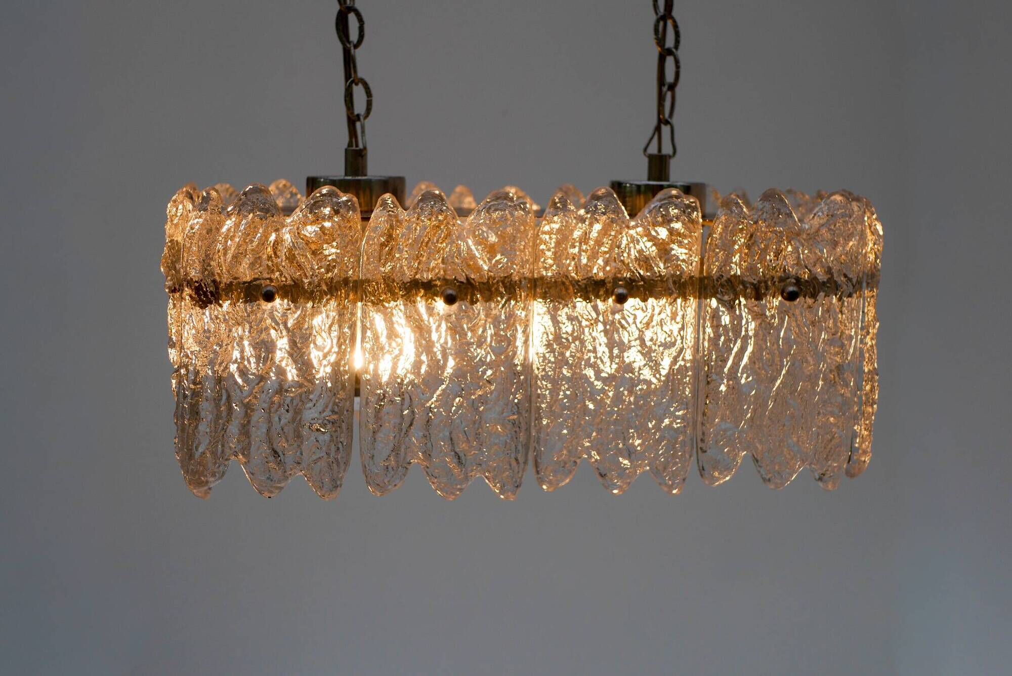 Lustre en cristal "Carl Fagerlund" d'Orrefors, Suède