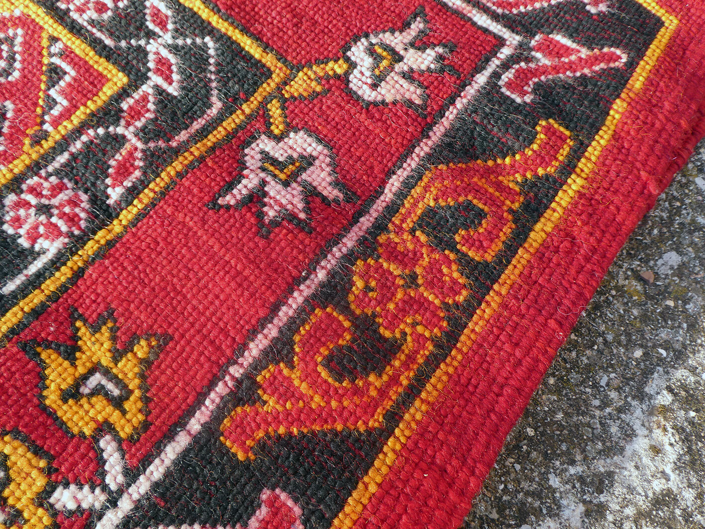 Vintage Moroccan Berber carpet Boujaad by Khenifra XXL 352x174 cm