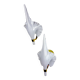 Pair of "Calla Lily" leaf-shaped wall sconces, Murano glass & gilt brass, circa 1970s, Italy