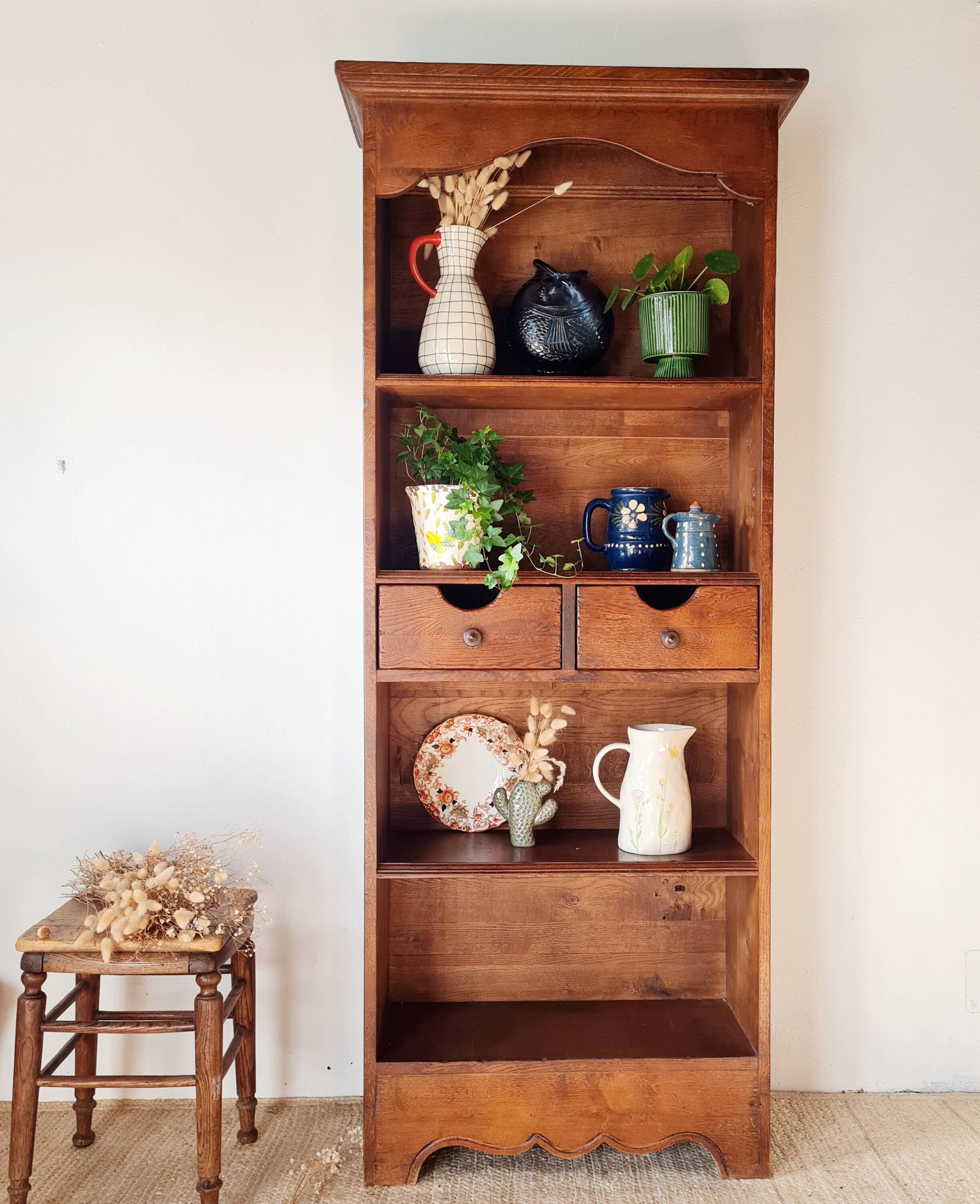 Ancient library in solid wood