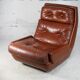 Easy chair "space age". Jean Prévost, France, leather, circa 1970