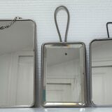three barber mirrors metal frame early to middle XXth