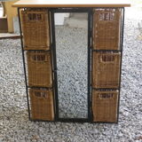 Meuble rotin métal