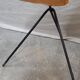 Vintage tripod ashtray with wooden shelf