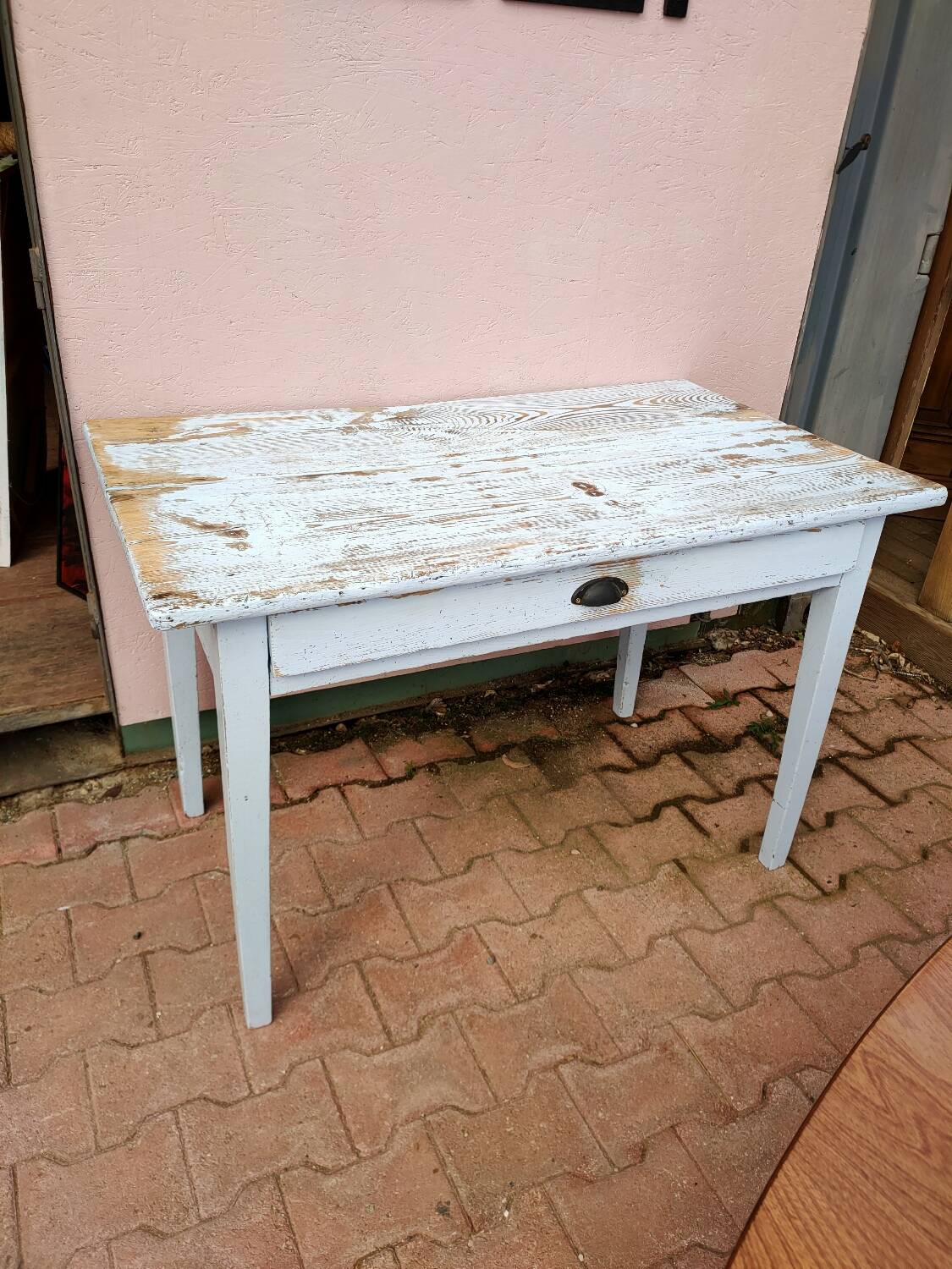 Pastel blue farm table