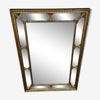 Miroir en bois doré  100 x 64cm