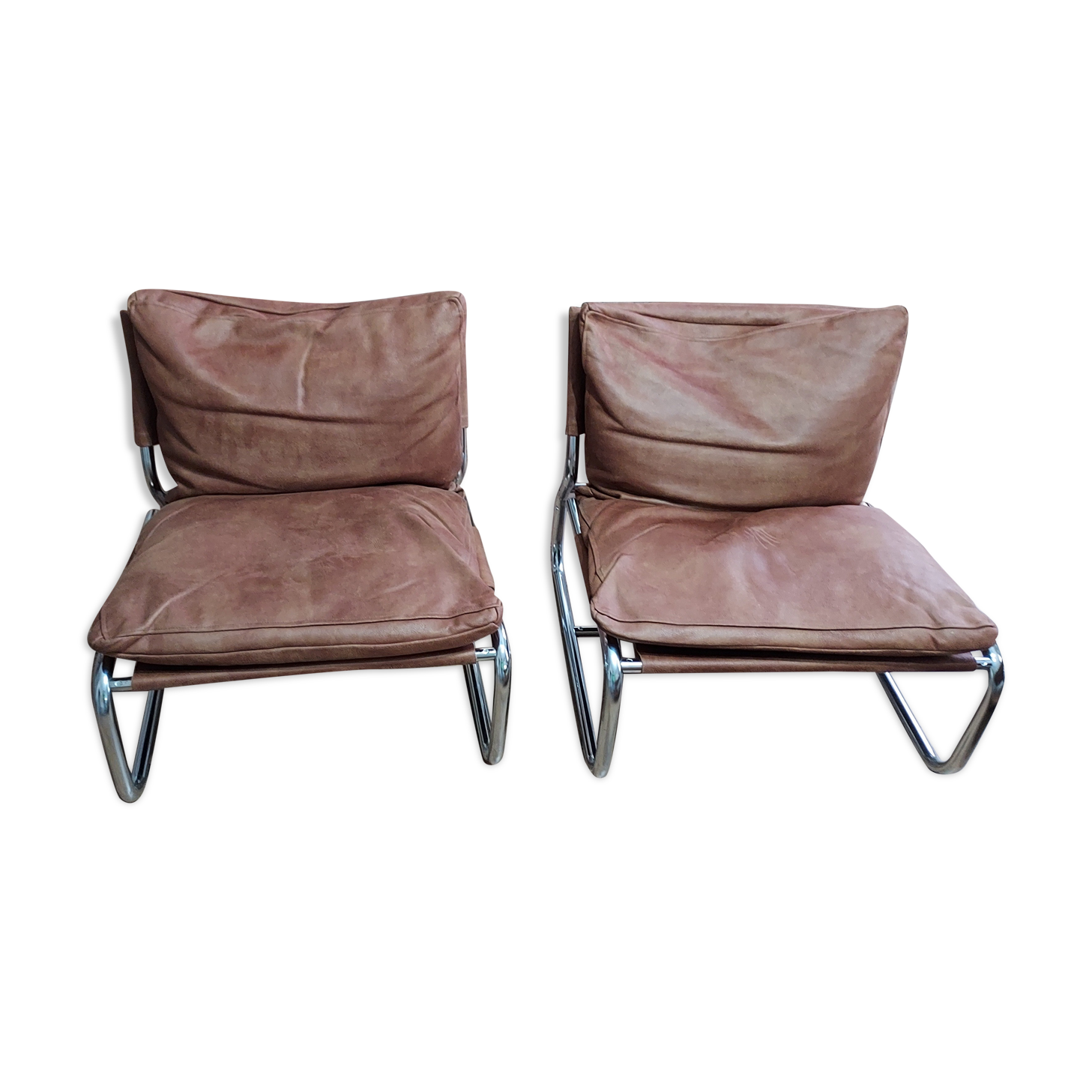 Paire de fauteuils design années 70/80