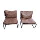 Paire de fauteuils design années 70/80