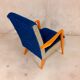 Vintage armchair 50s in wood and fabric