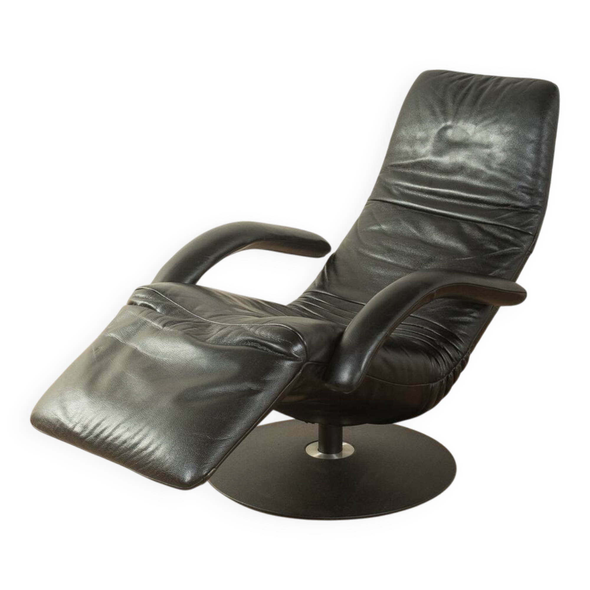 JR-7360 Yoga Relax armchair by JORI, 1980s, black leather