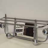 Vintage chrome wall coat rack