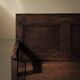 Farm chest bank in solid wood, Auvergne, 19th century