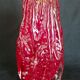 Mouth-blown rock crystal vase, red, Glassworks Ingrid, Germany