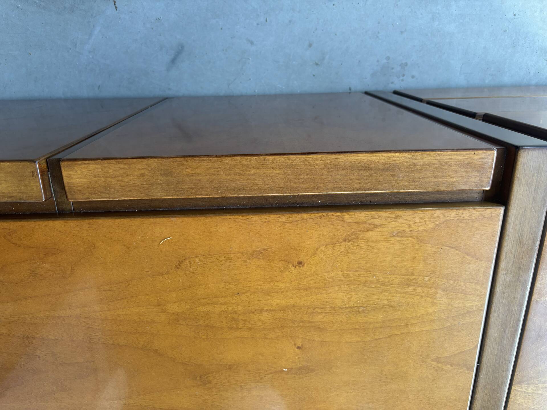 Low Scandinavian enfilade in walnut – Vintage design sideboard from the year