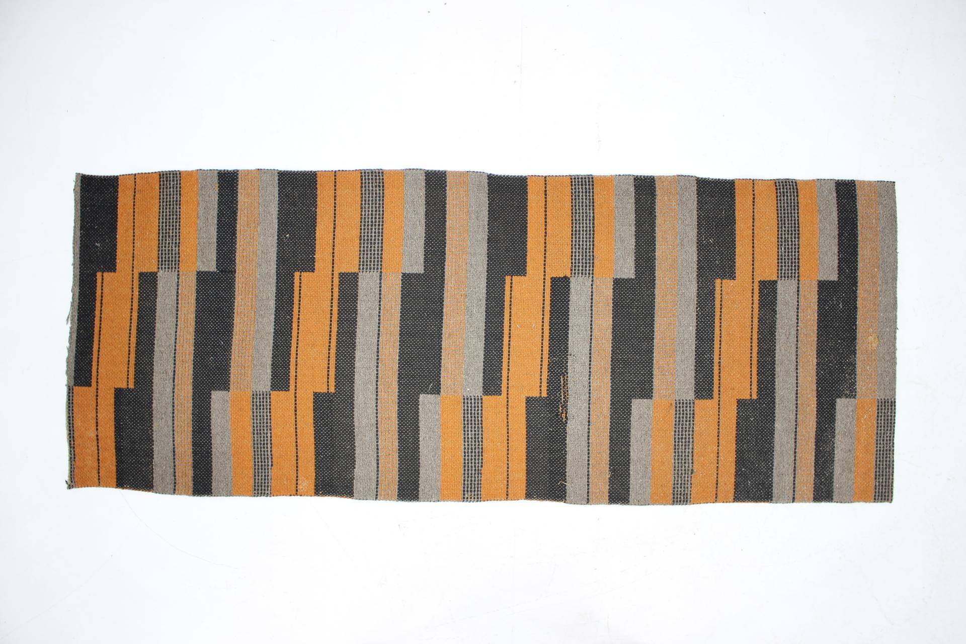 Geometric Modernist Bauhaus Rug, Czechoslovakia, 1930s