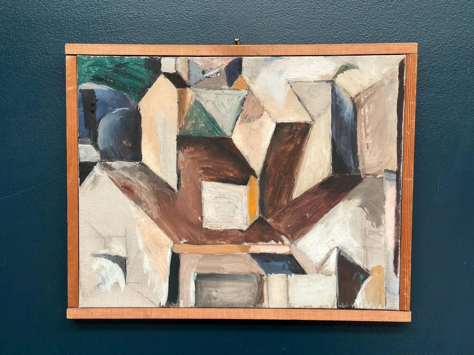 Original Swedish Oil on Canvas – “Komposition” by Arne Tengblad Vintage