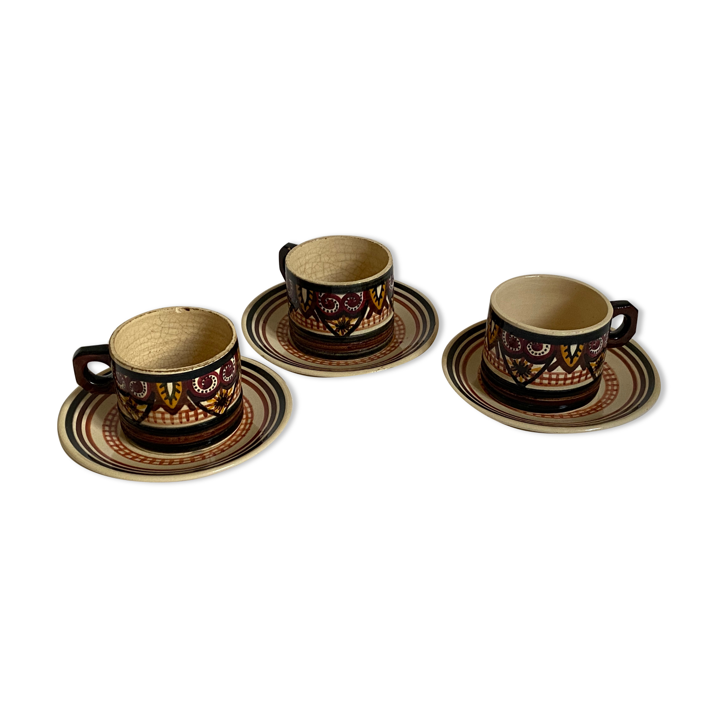 Trois tasses bretonnes Fouillen