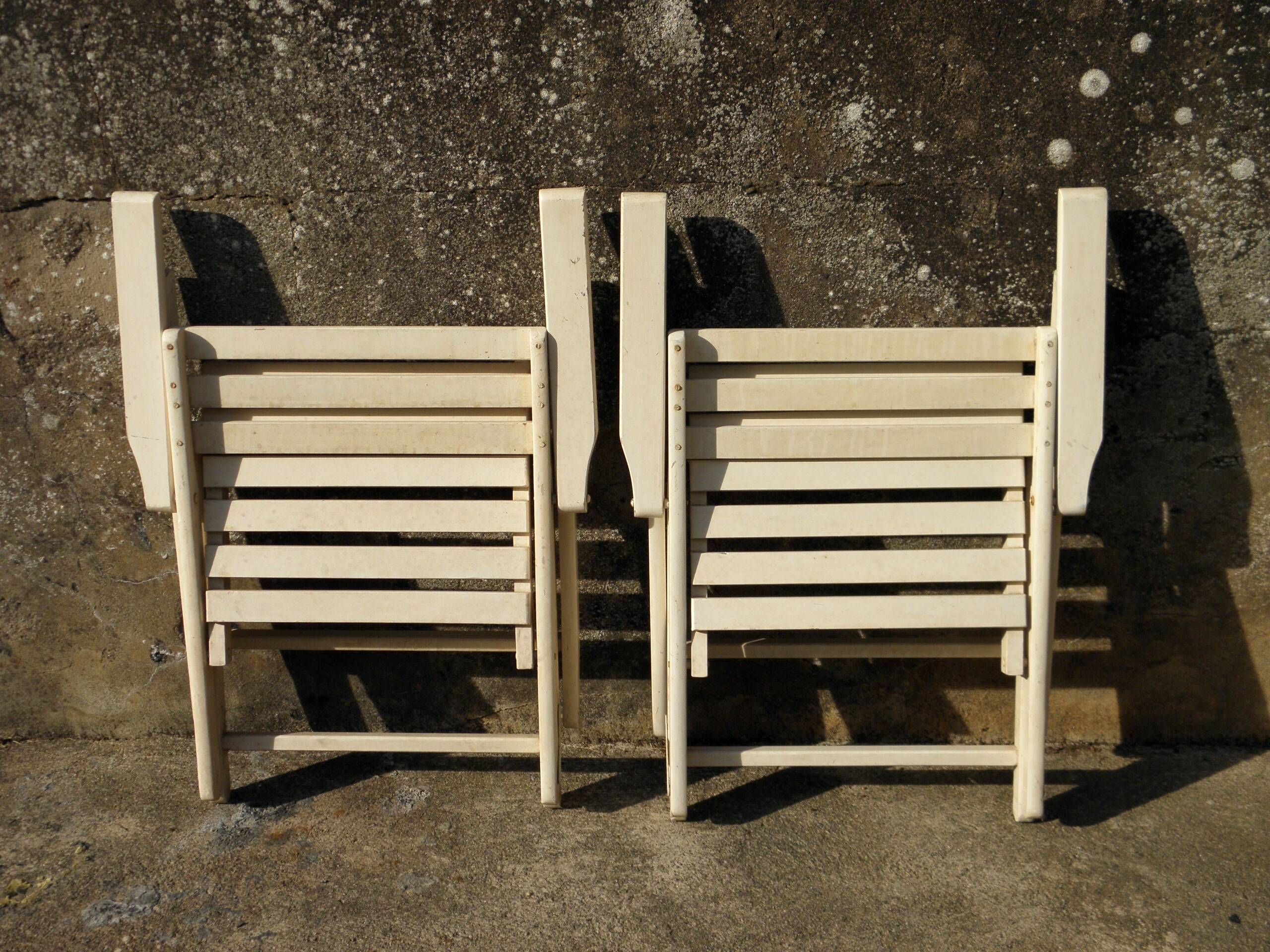 Pair of garden armchairs