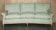 1950's Howard & Son's Lenygon & Morant curved ticking fabric canapé