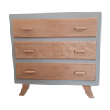 Vintage dresser revisited in grey and wood