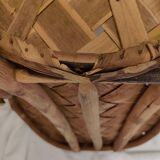 Armchair made from woven chestnut slats, called Le Corbusier