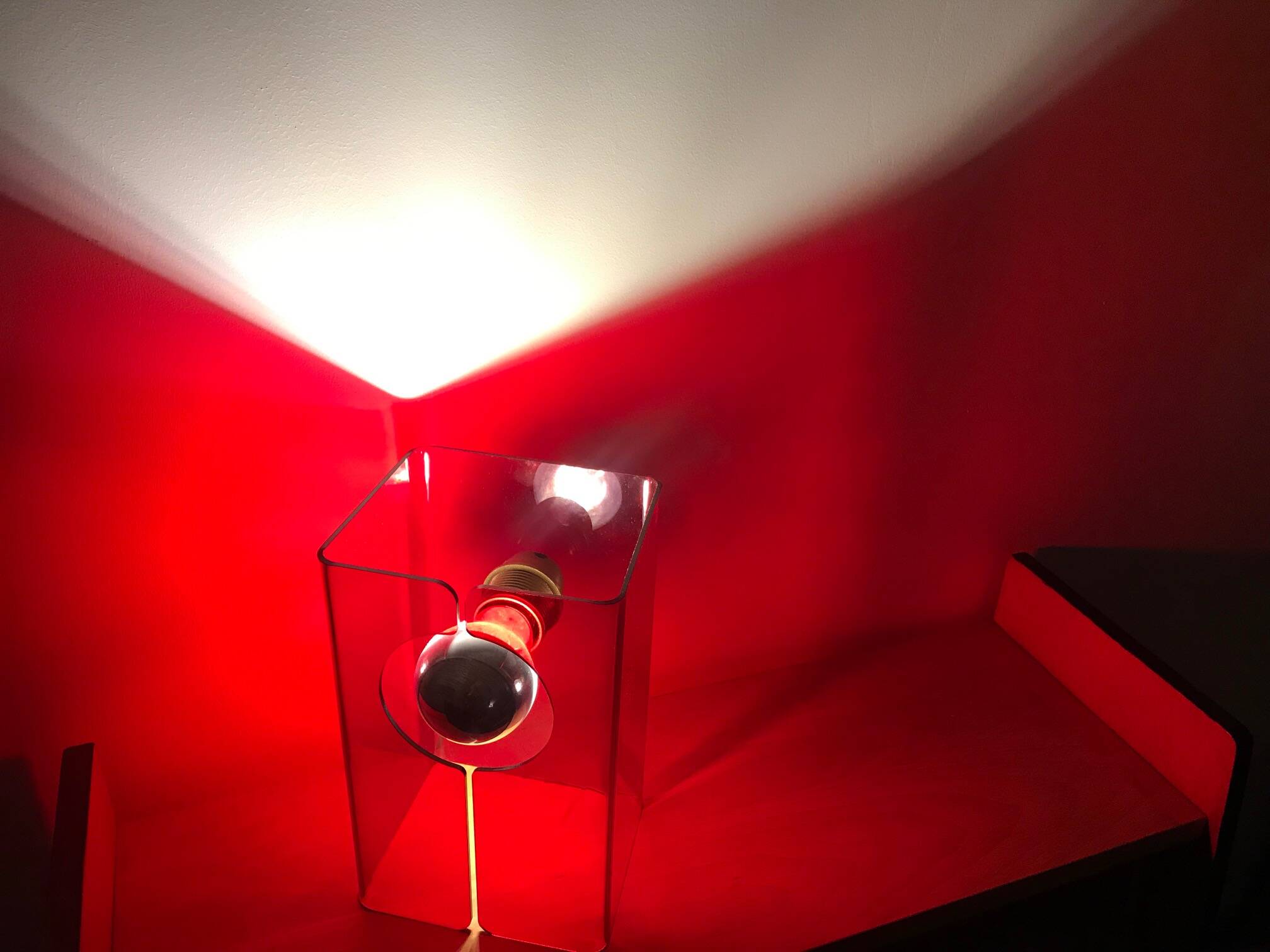 Vintage Table Lamp • V.Red • Space Age • 1970