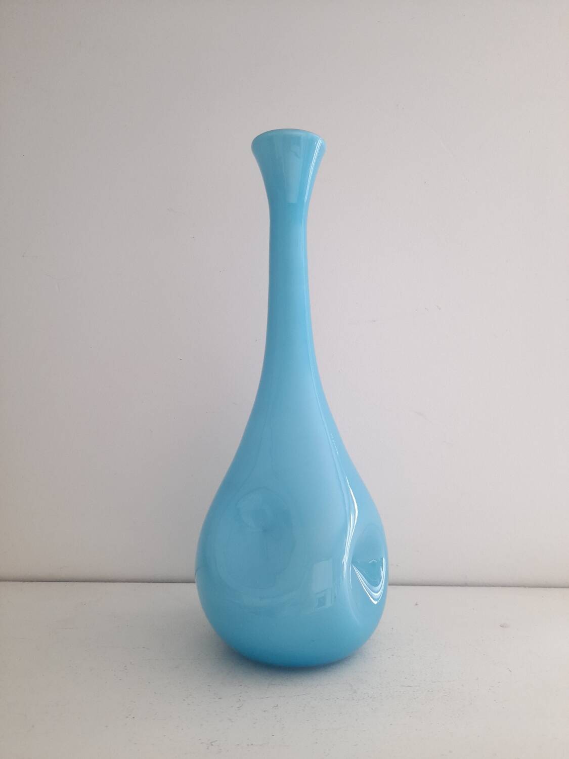 Beautiful blue Italian opaline vase
