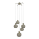 Rare pineapple design cascade hanging lamp with 5 balls by Emil Stejnar, 1950s