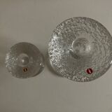 Pair of Festivo Timo Sarpaneva candlesticks 1972 for IIttala Finland