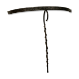 Console design in brushed steel and glass