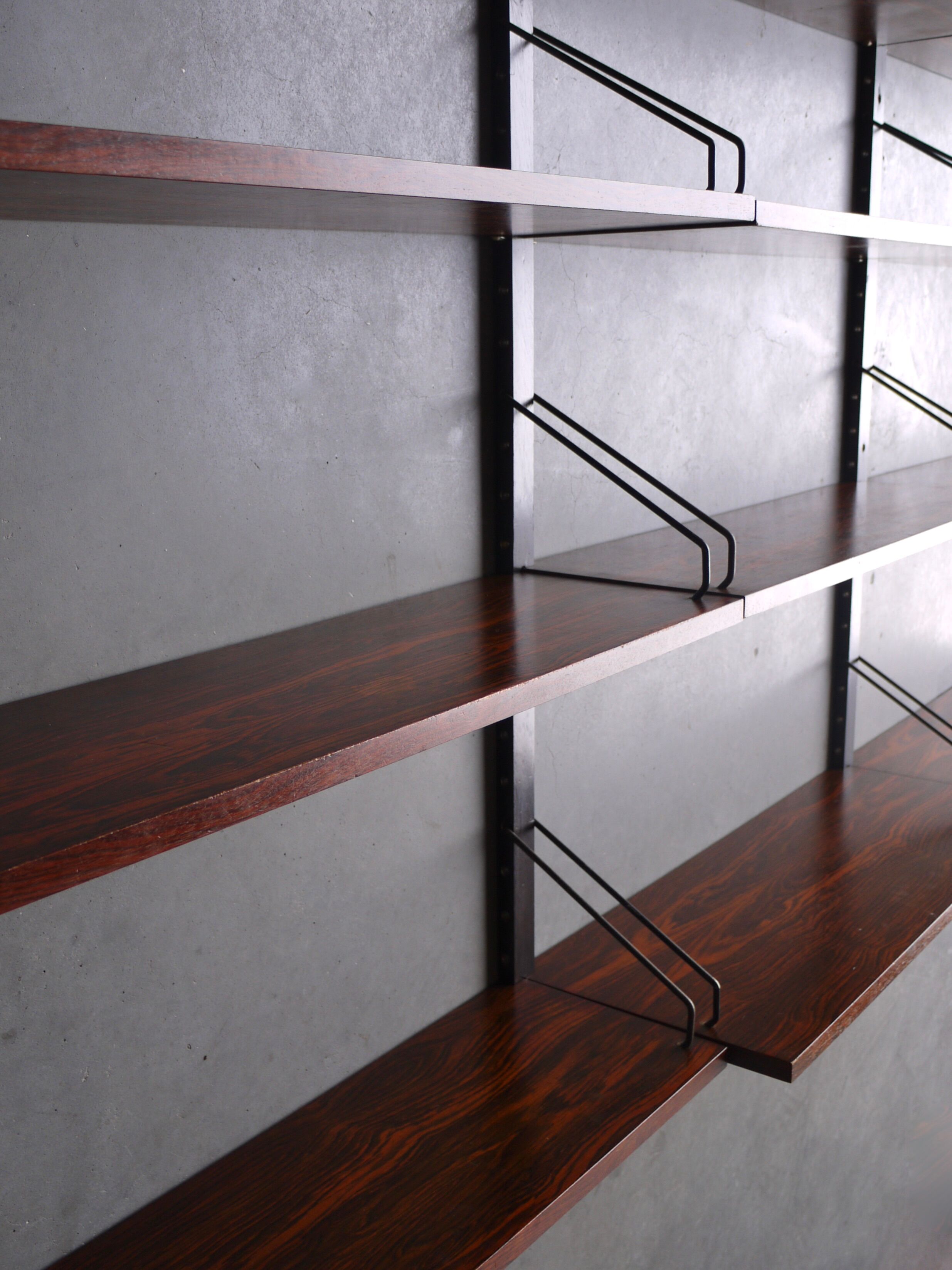 Vintage Rosewood wall shelving unit shelves by Poul Cadovius, 1960s