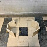 Travertine coffee table