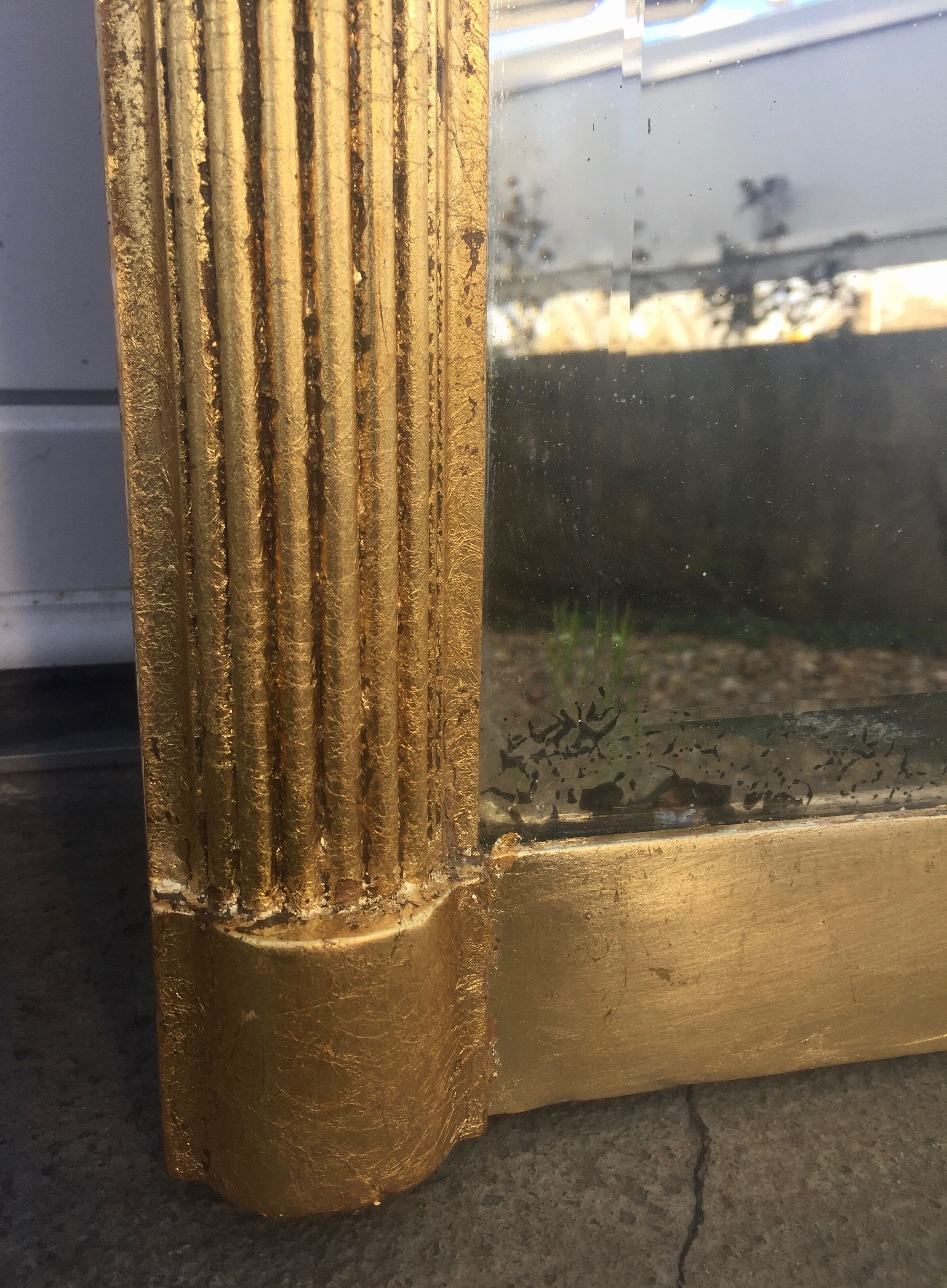 Gold and silver, mirrored early twentieth, 123 x 82 cm