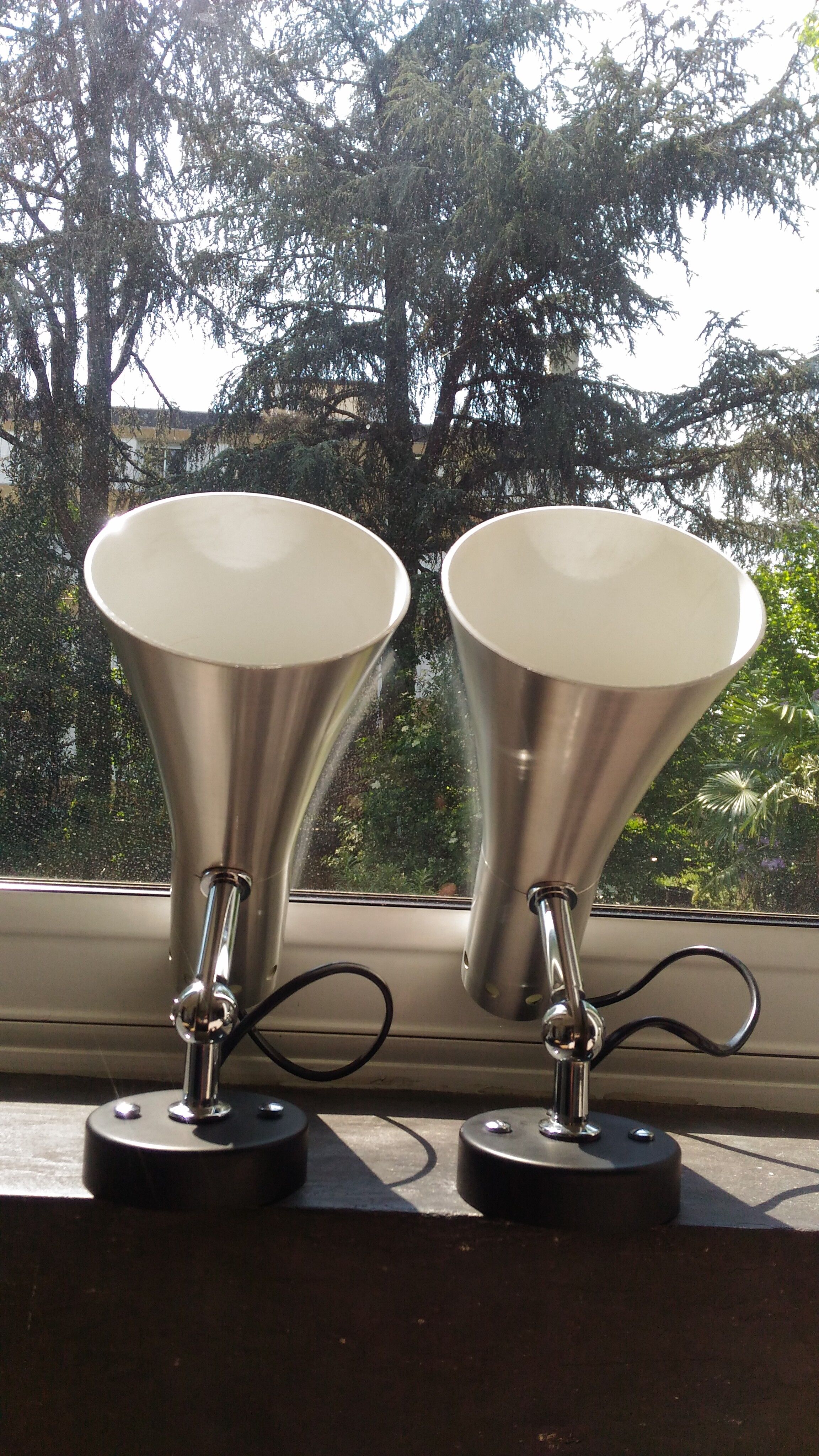 Pair of dialogic wall light circa 1970