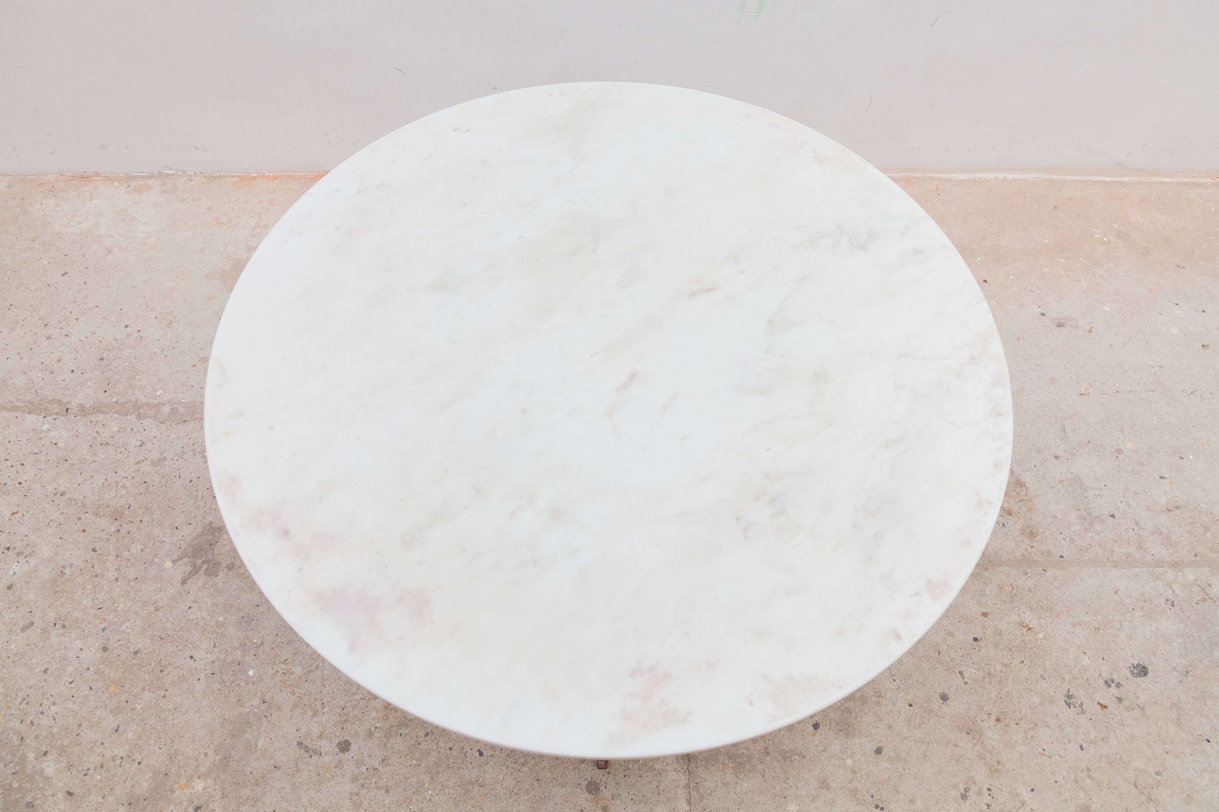 Mid-Century Marble Round Coffee Table, 1960s