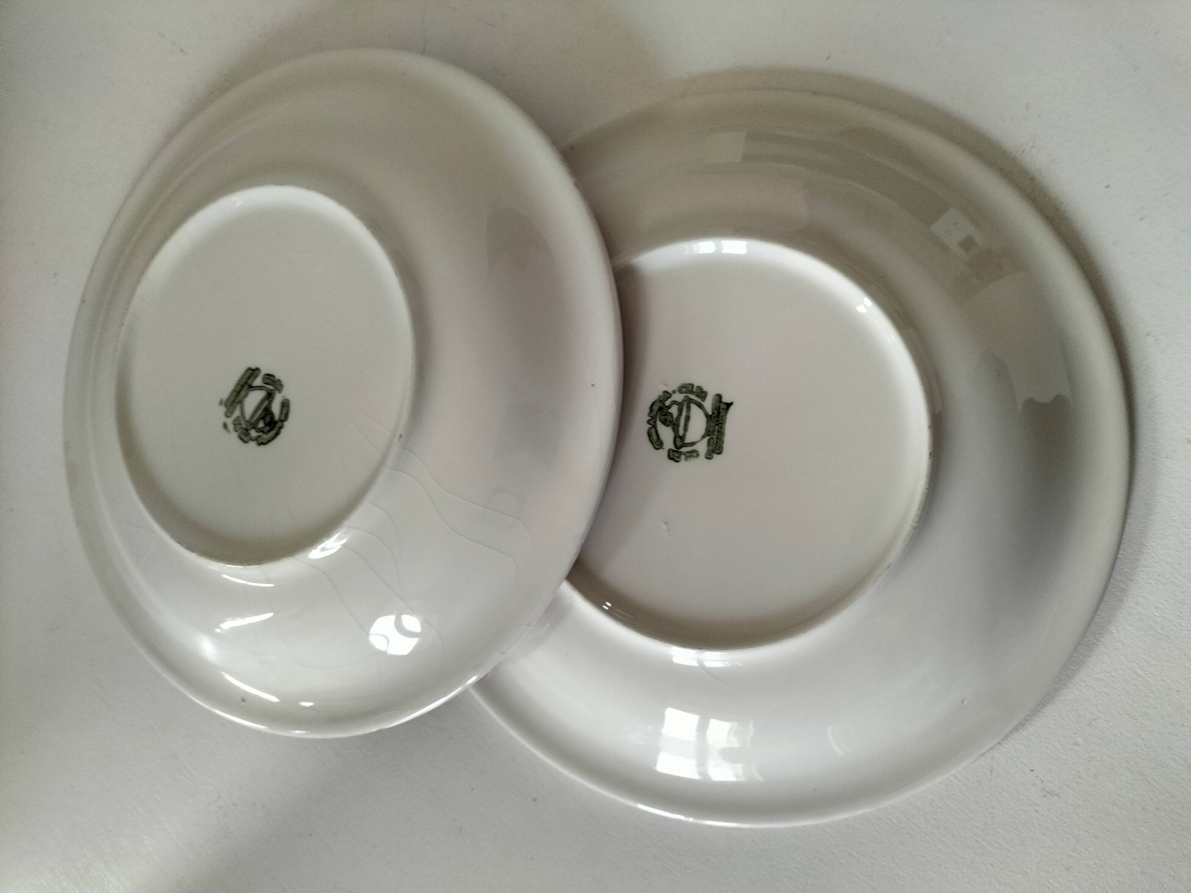 6 Italian plates CAPA San Polo hand-painted from the 1970s.