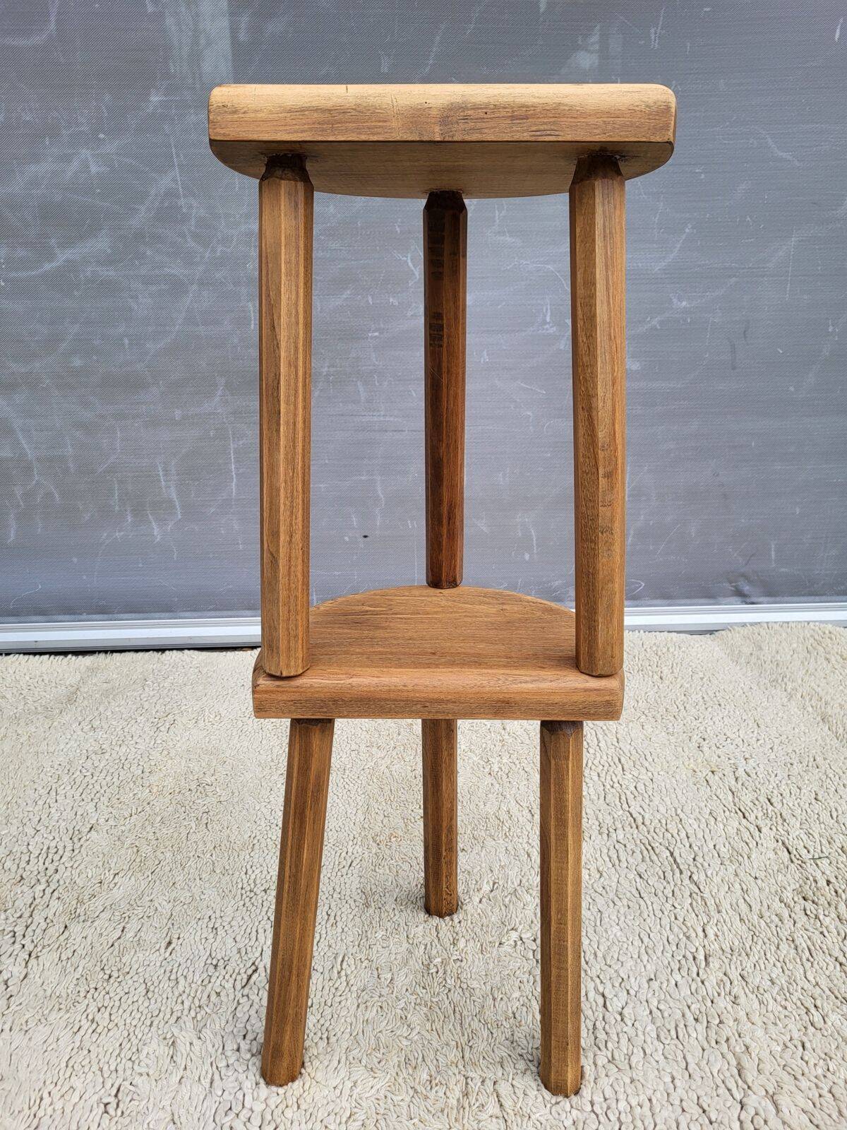 Pair of raw wood milking stools • Brutalist spirit & nature