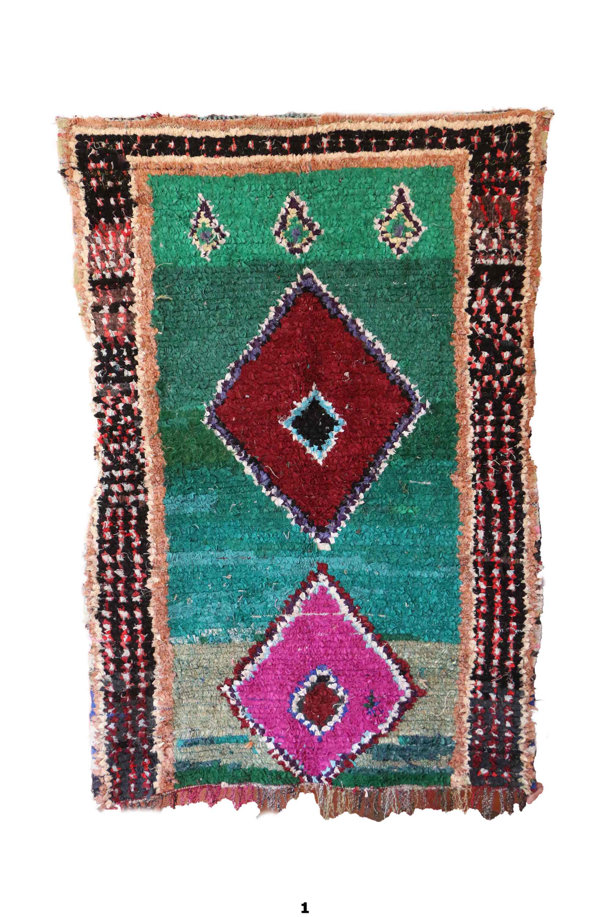 Boucherouite carpet - 140 x 198 cm