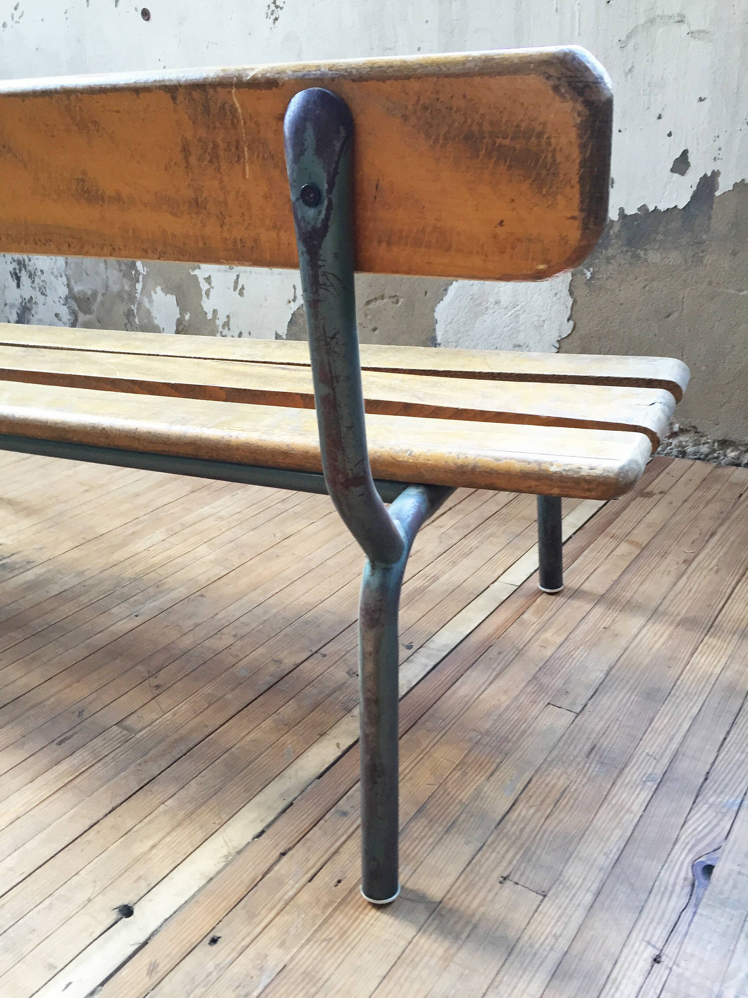 Bench school vintage 2 m