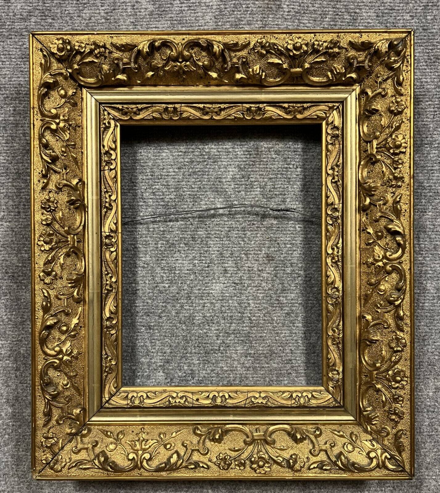 Gilded wood frame decorated with a frieze of foliage, Napoleon III period circa 1880