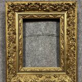 Gilded wood frame decorated with a frieze of foliage, Napoleon III period circa 1880
