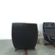 Fauteuil pivotant en similicuir noir provenant de Suède