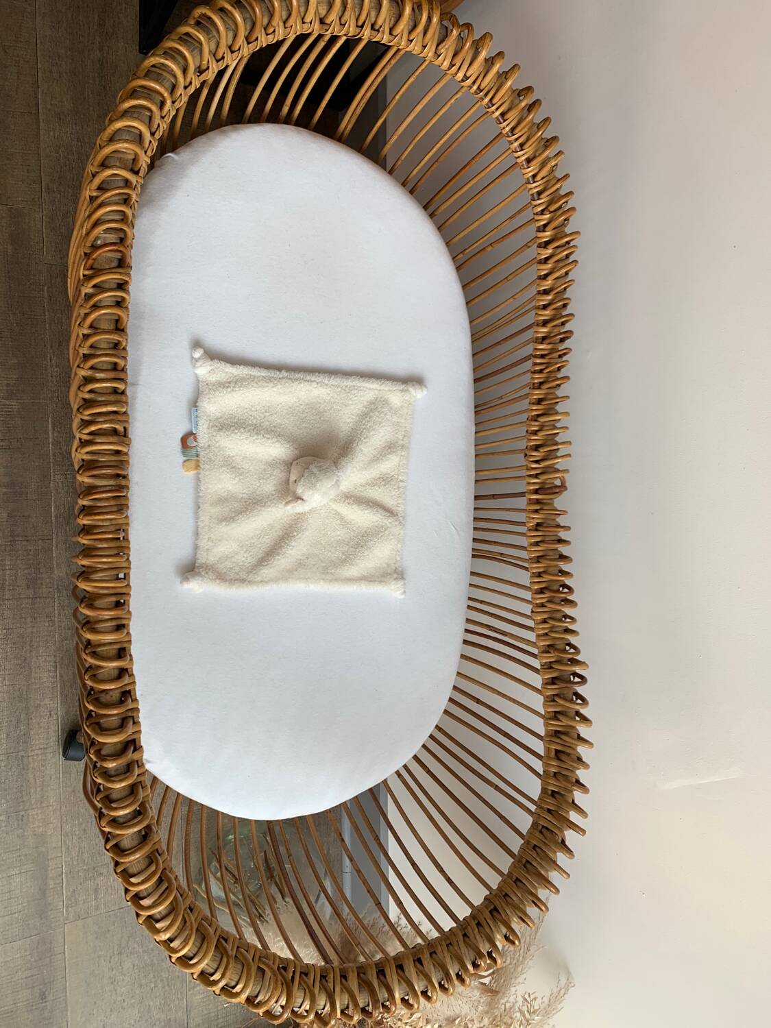 Vintage rattan moses cradle